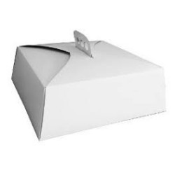 Estuche Torta Blanco 24 x 24 x 10 cm (x 10 un)