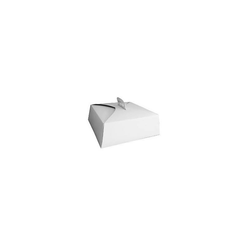 Estuche Torta Blanco 24 x 24 x 10 cm (x 10 un)