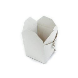 Cajitas Chinas / Wok en Cartulina Blanca (x 10 unid)