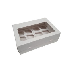 Cajas Cupcakes x 12 (34x25x11) con Visor y Separador (x 10)