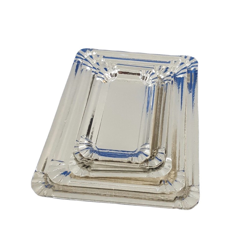 Plato Plateado 100 grs (10 x 16 cm) x 50 unid