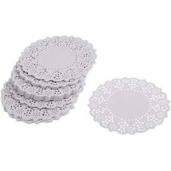 Blonda Redonda papel blanco 10 cm (x 100)