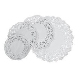 Blonda Redonda papel blanco 30 cm (x 100)