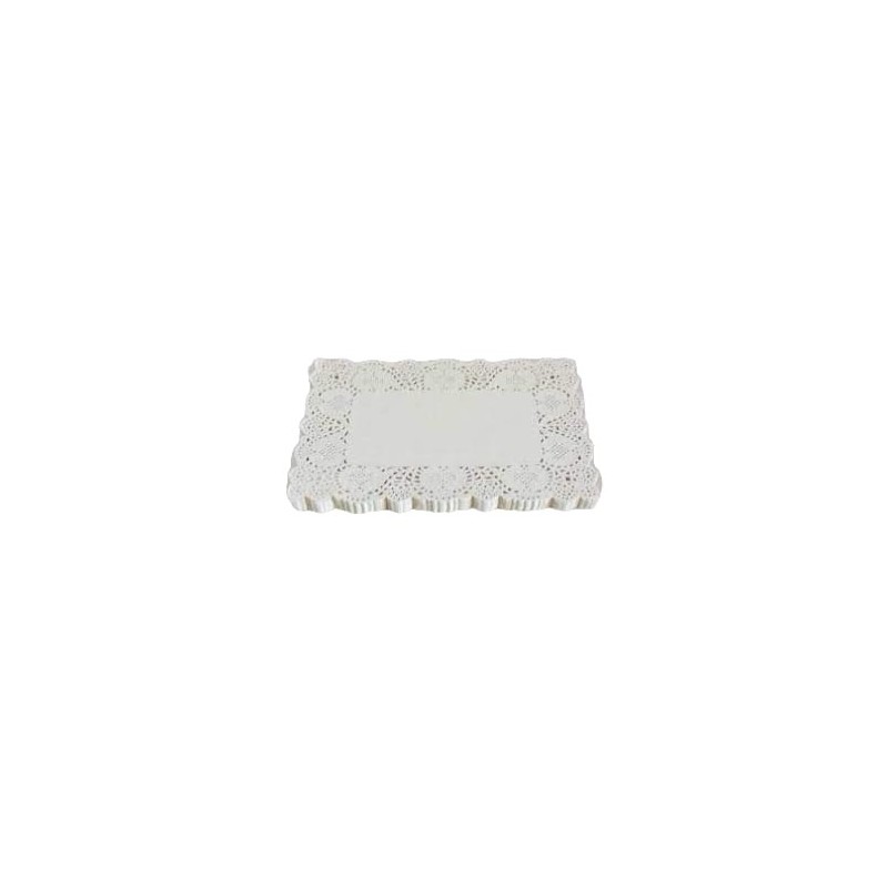 Blonda Rectangular papel blanco 18 x 25 cm (x 100)