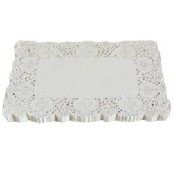 Blonda Rectangular papel blanco 26 x 32 cm (x 100)