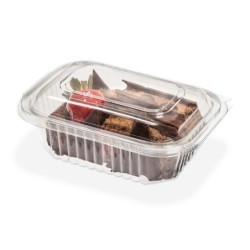 Bandeja 102 PET con tapa bisagra (120 x 165 x 55) x 50