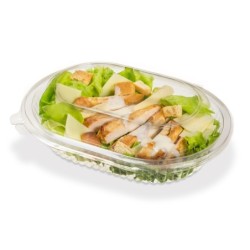 Bandeja 105 PET Oval con tapa bisagra (255x185x70) x 50