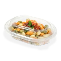 Bandeja 105 Micro Oval con tapa bisagra (255x185x70) x 50