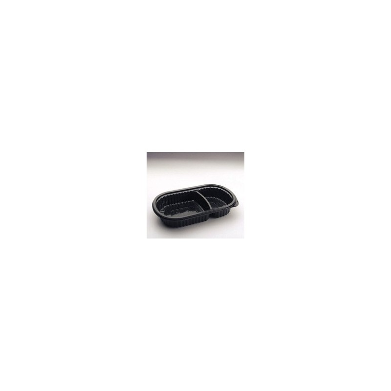 Bandeja Negra 106 Micro Oval 2 Div x 100 un