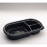 Bandeja Negra 106 Micro Oval 3 Div x 100 un