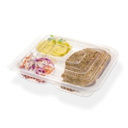 Bandeja 146 Micro con tapa bis con  3 div (19x22x4,5) x 50