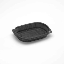 Bandeja Negra SUSHI con tapa cristal Cotnyl (15 x 19 cm) x 50 unid