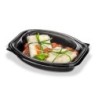 Bandeja Sushi Negra PET con tapa Bandex (19x15) x 50