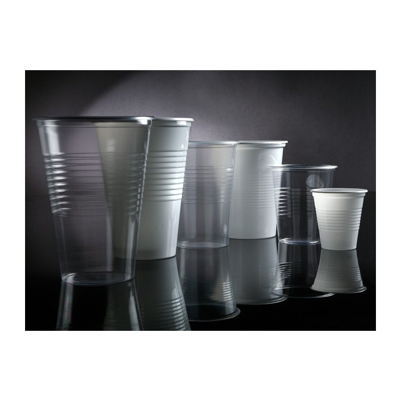 Vaso plástico blanco 300 cc- x 100 unidades