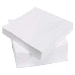 Servilletas Bouquet 24 x 24 Blancas D/Pliego (x 25 unid)