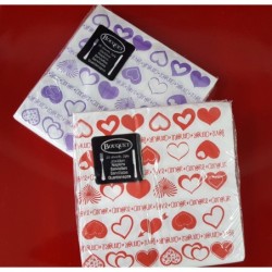 Servilletas Bouquet D/P 33x33 Corazón (x 25 unid)