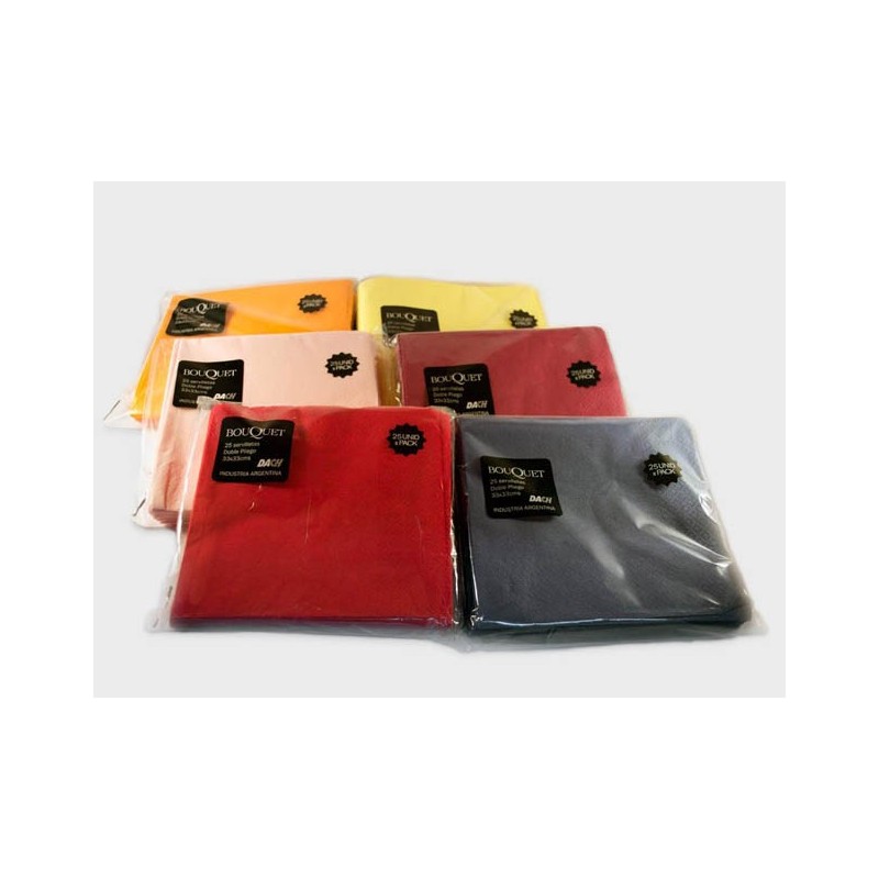 Servilletas Bouquet D/P 33 x 33 Rojo  (x 25 unid)