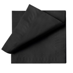 Servilletas Bouquet D/P 33 x 33 Negro (x 25 unid)