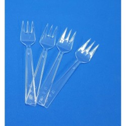 Mini Tenedor Cristal de Copetín DUNI (x 50 un)