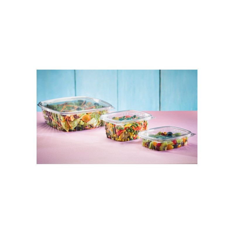 Pote Sello Plus con tapa bisagra 16 oz (12,5 x 6,5 x 15 cm)- x 200 un-