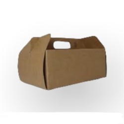 Estuche Maletin Kraft con manija 24x18 (h: 10 cm) x 10 unid