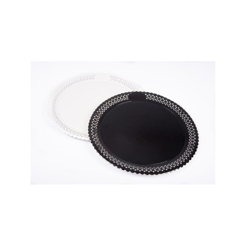 Plato ARIES Negro Redondo 28 cm (x 10 unid)