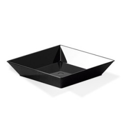Mini Plato Cuadrado Darnel Negro 6,4 x 6,4 cm (x 24)