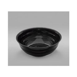 Ensaladera PET Negra 850 cc + tapa cristal x 100