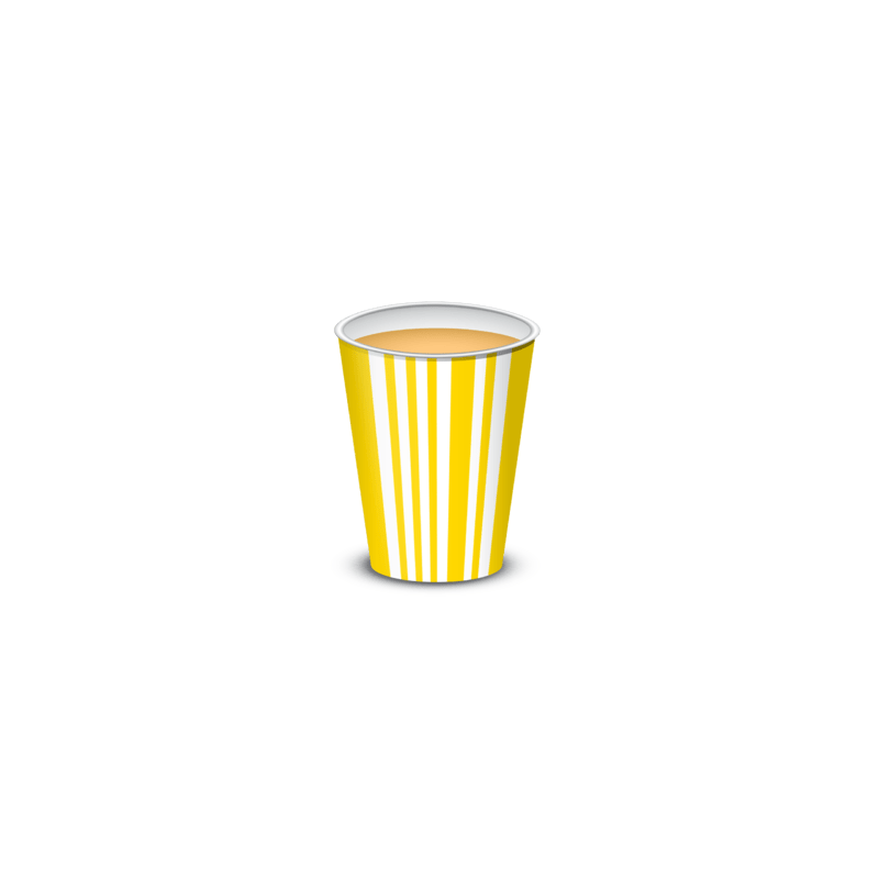 Vaso Polipapel 8 oz Lineas Amarillas (x 50 unid)