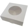 Caja Cartulina Blanca con Visor 24 x 24 x 8 cm (x 10 unid)