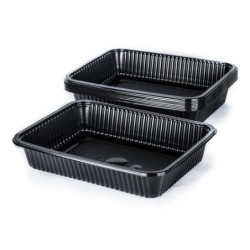 Bandeja Negra 105 Micro Rectangular Cotnyl (x 100 u)