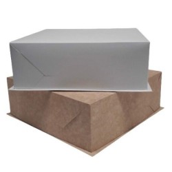 Caja Torta Blanca + Tapa 28 x 28 x 15 cm (x 10)