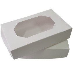 Cajas Alfajores x 12 con Visor (21 x 14 x 5 cm) x 10 unid