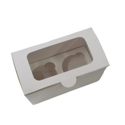 Cajas Cupcakes x 2 (17 x 9,5 x 10) con Visor y Sep (x 10)