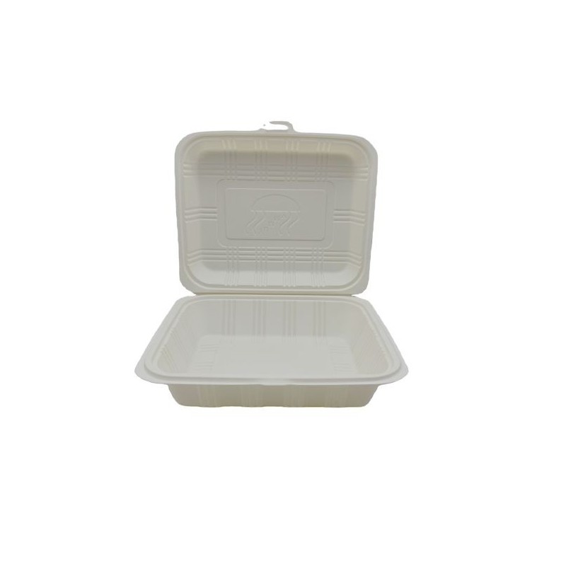 Estuche BIO F de Maíz con tapa 1000 ml (18 x 18 x 6,5 cm) x 100