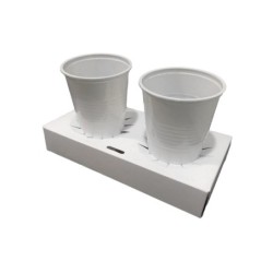 Porta Vasos Doble Cartulina Bca Impreso a 1 color (x 5000)