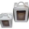 Caja Blanca Pan Dulce con Visor (105 x 105 h: 11 cm) x 10