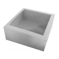 Caja Cartulina Blanca con Visor 20 x 30 x 7 cm (x 10 unid)