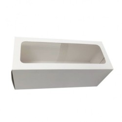 Estuche Blanco con Visor parabudín (24 x 85 h: 10 cm) x 10 un