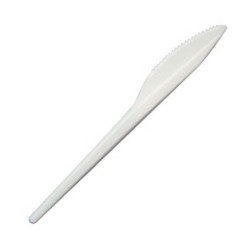 Cuchillos plástico blanco (caja x 1000 unidades)