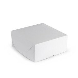 Caja Torta Bca con Tapa Adherida 22 x 22 x 12 (x 10 unid)