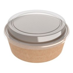 Ensaladera Polipapel Kraft 1000 cc con tapa (x 100 unid)