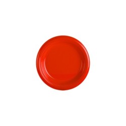 Plato TAMI ROJO Redondo 15,5 cm Resistente (x 12 unid)