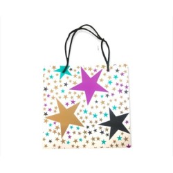 Bolsa Gold Stars 32 x 10 x 30 con  manija