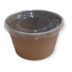 Ensaladera Polipapel Kraft 20 oz (600 cc) con tapa (x 100)