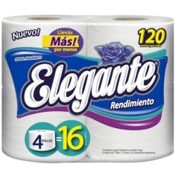 Papel Higiénico Elegante S/H Mega Max (4 x 120 metros)- cod 901