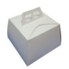 Estuche Torta Blanco con manija 18 x 18 x 15 cm (x 10 unid)
