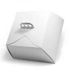 Estuche Torta Blanco con manija 24 x 24 x 15 cm (x 10 unid)