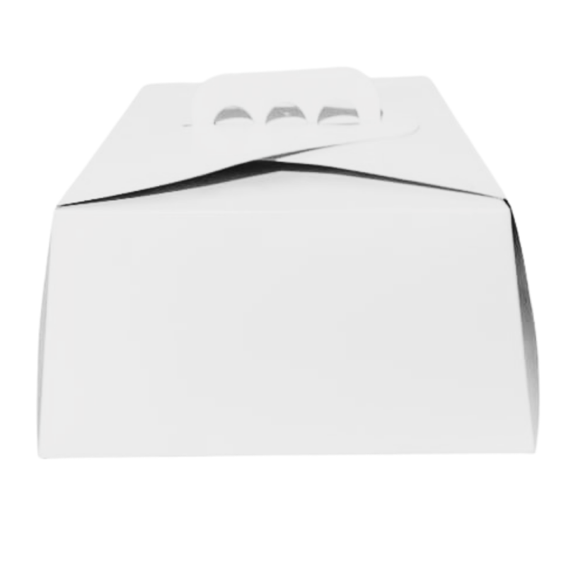 Estuche Torta Blanco con manija 30 x 30 x 15 cm (x 10 unid)