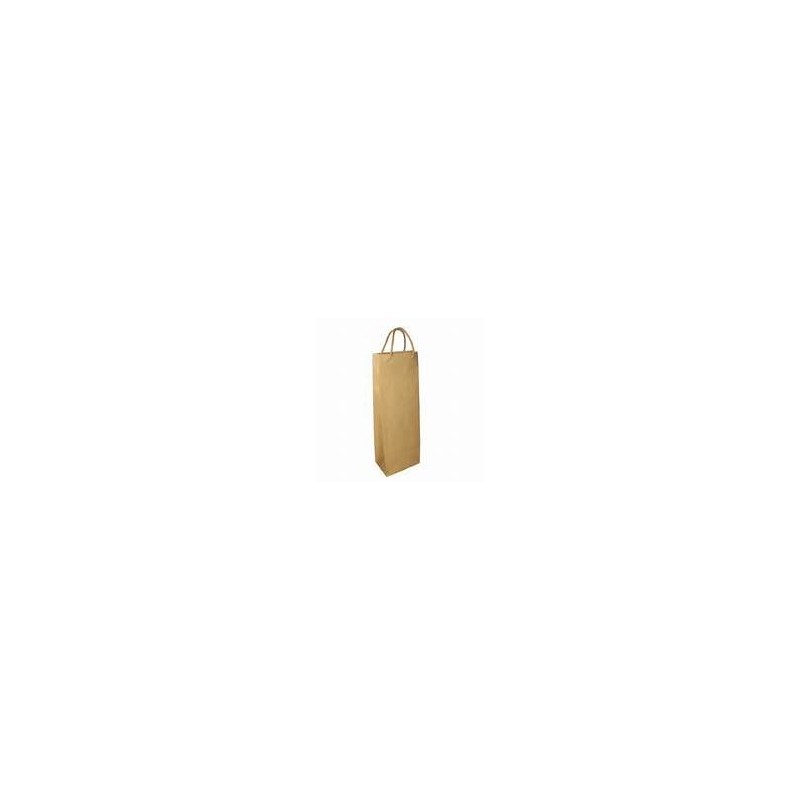 Bolsa para Botella Marrón 14 x 8 x 40 LUNA con manija
